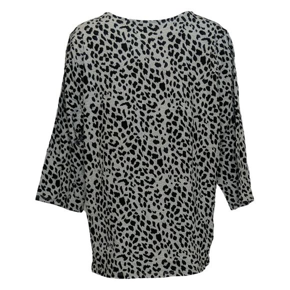 Belle by Kim Gravel Women's Top Sz XL TripleLuxe Knit 3/4 Sleeve Gray A451313 - Picture 2 of 5